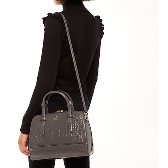 kate spade Handbags - Authentic Kate Spade Croc embossed satchel/Crosby